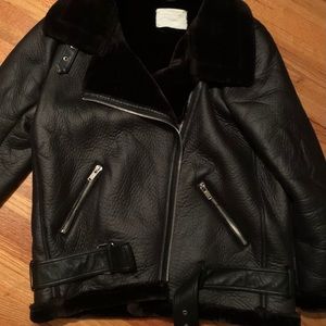 Zara biker / aviator coat jacket